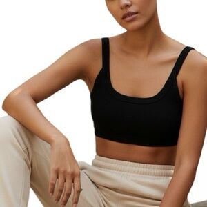 BABATON Black Knit Crop Tank